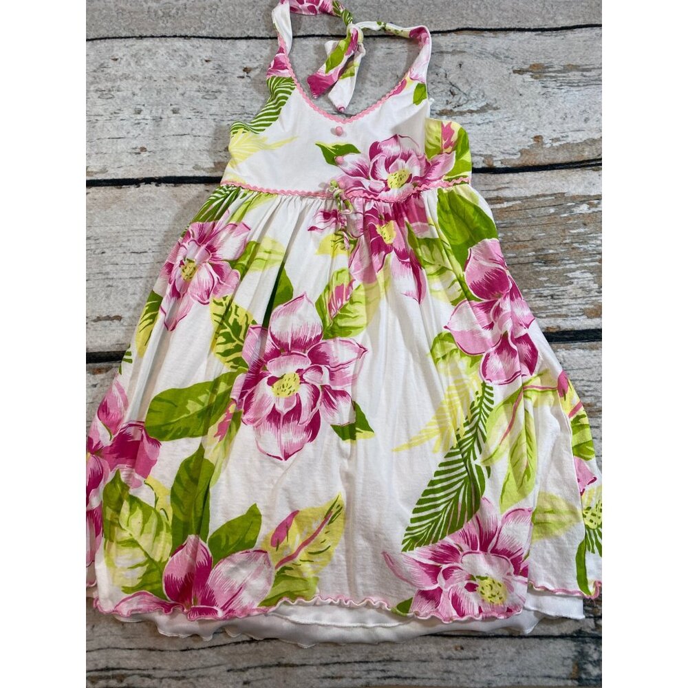 Paper Doll Halter Hawaiian Dress